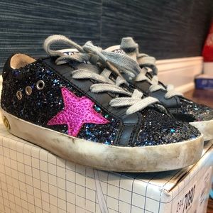 Girls Golden Goose sneakers (black glitter)